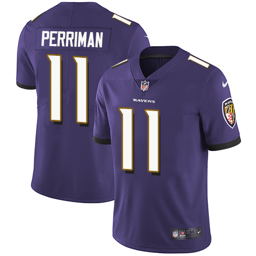 Nike Ravens #11 Breshad Perriman Purple Team Color Men's Stitched NFL Vapor Untouchable Limited Jersey